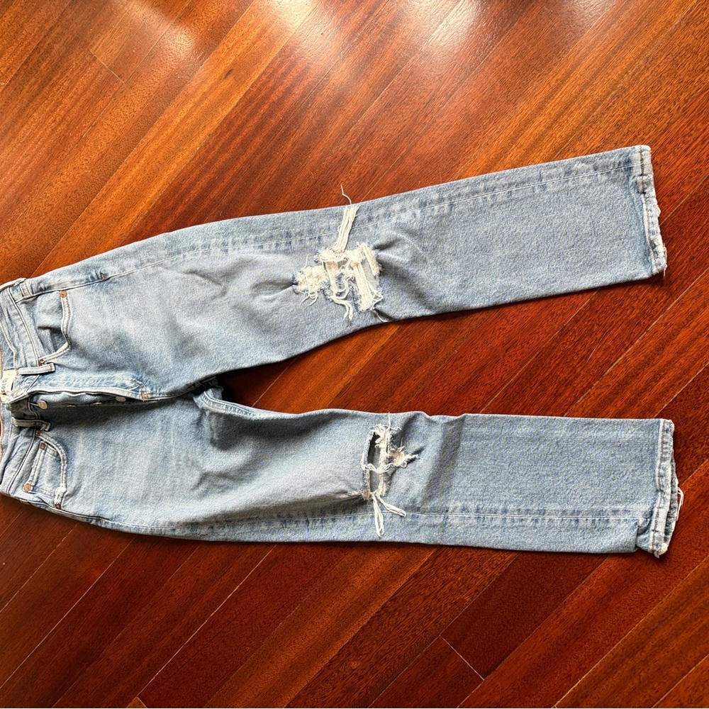 Agolde Light Blue Distressed Jeans